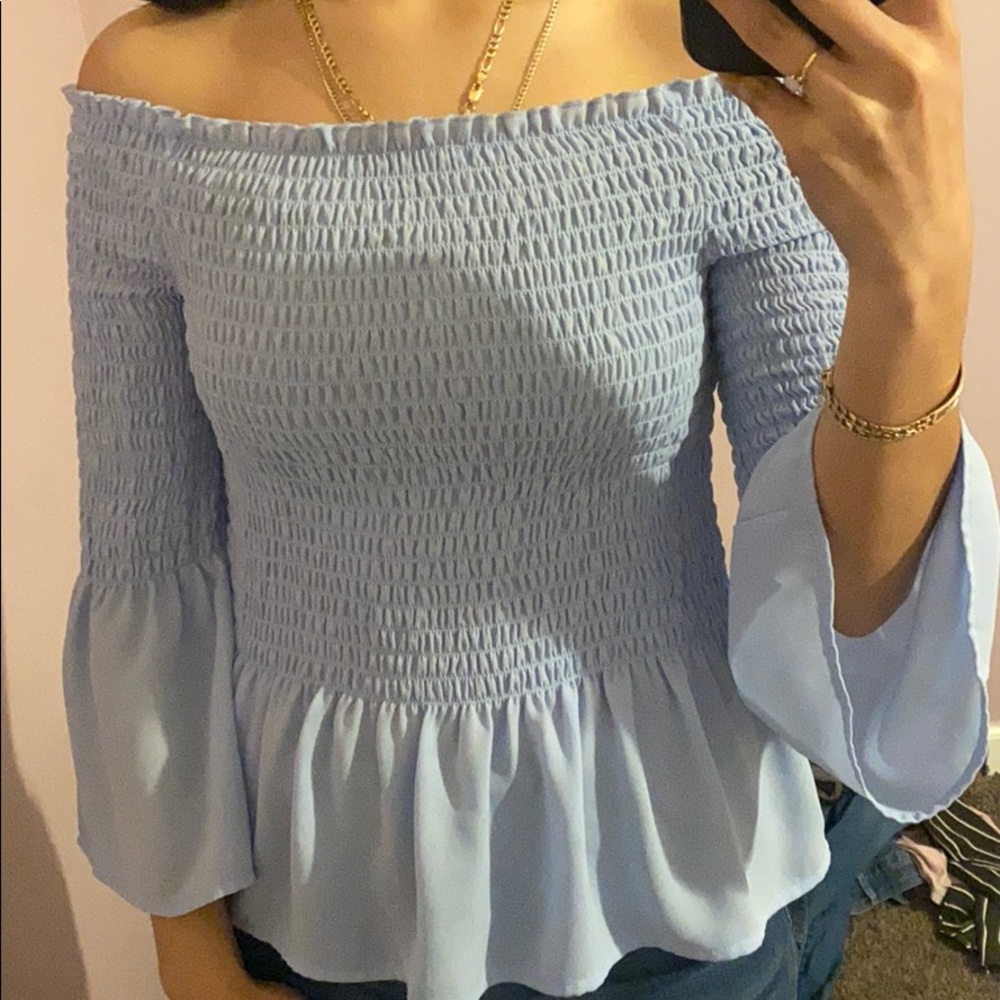 Baby blue top